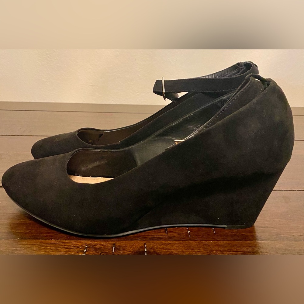 Torrid Black Faux Suede Mary Jane Wedge